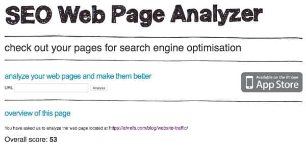 CÃ´ng cá»¥ SEO Web Page Analyzer