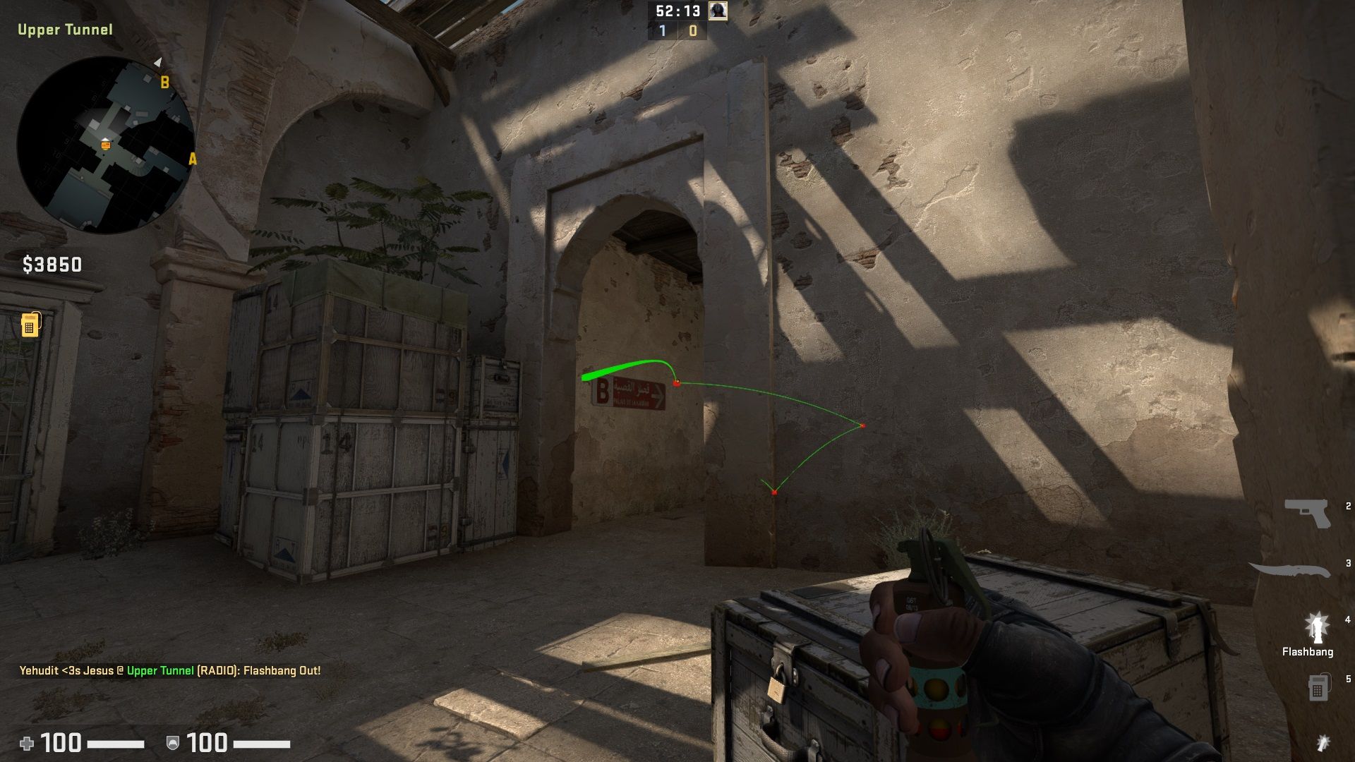 CSGO Dust 2 B Assault Pop-Flash