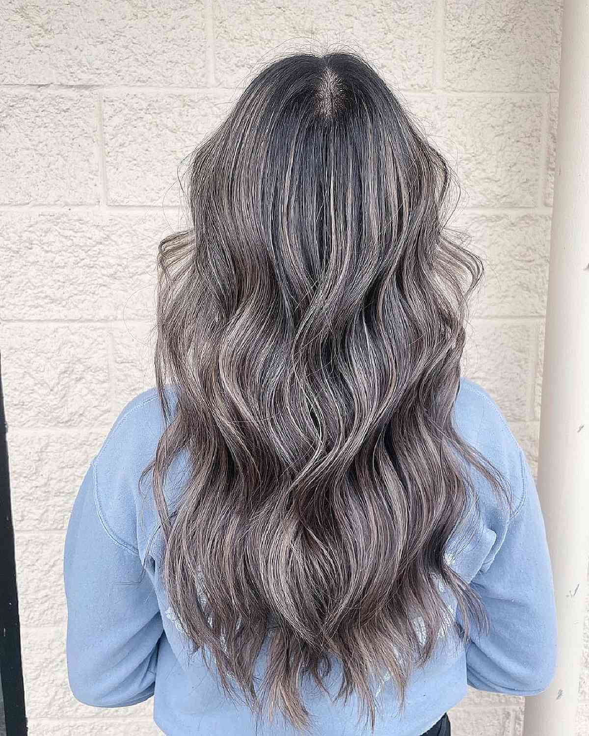 Mushroom Brown Balayage on Dark Brown Hair