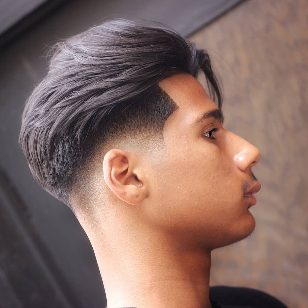 Low fade undercut haircut