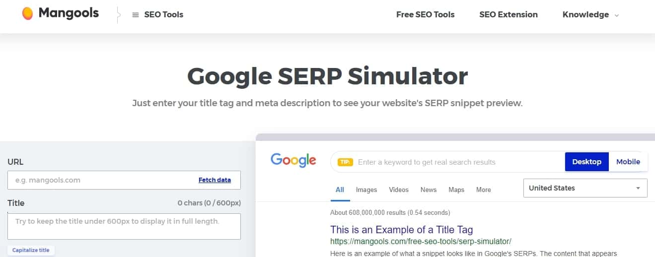 Phần má»m Google SERP Simulator