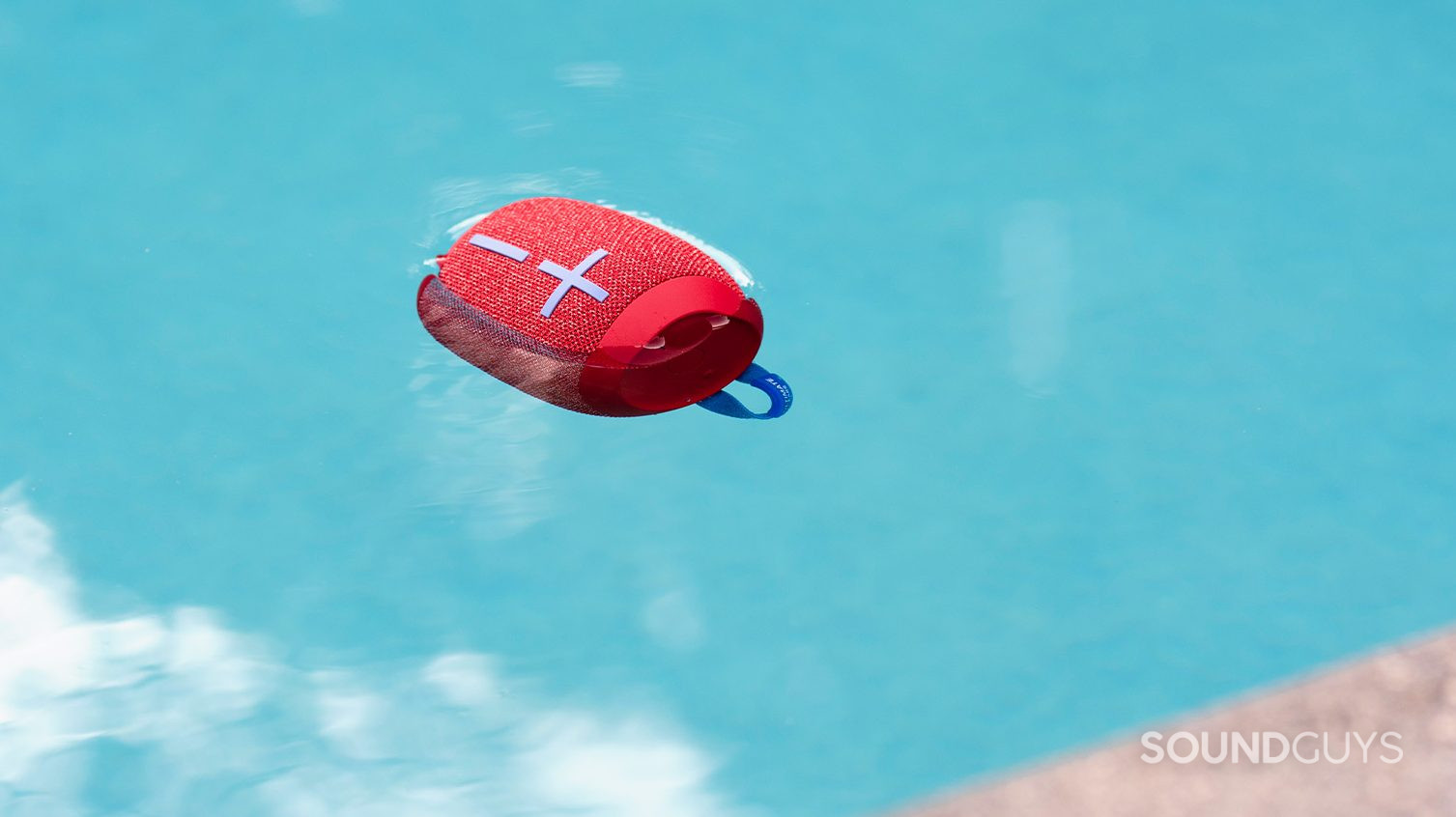 Sony SRS-XB40 Bluetooth speakers being held.