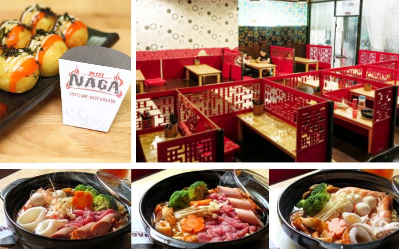 QuÃ¡n mÃ¬ cay Naga vá»i tÃ´ng Äá» Äáº·c trÆ°ng